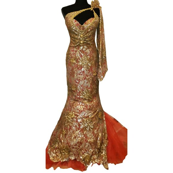 Luxury Couture Designer Party Prom Wedding Evening Cocktail Runway Gown Dress NW - Picture 1 of 16